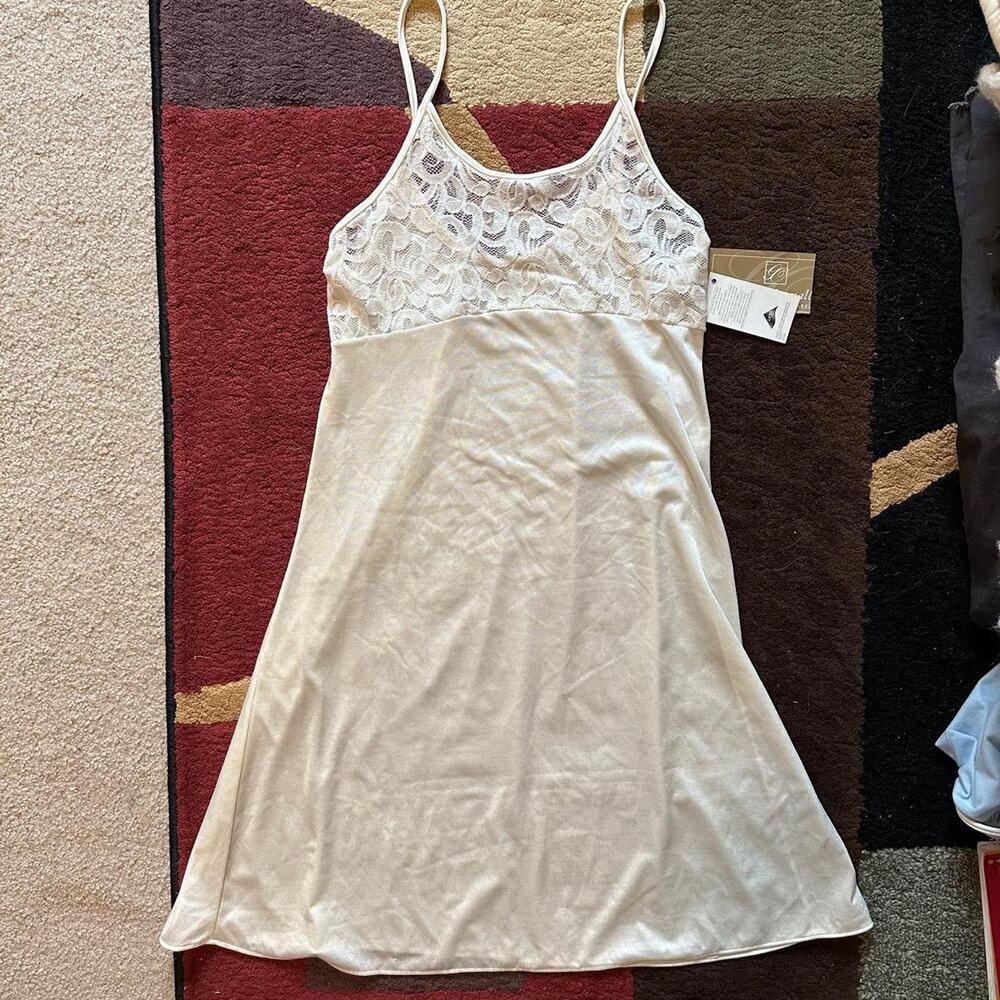 NWT gillian & o’malley vintage white slip deadstock bridal coquette lace